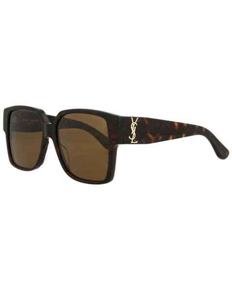 Saint Laurent SLM9N Havana Brown Sunglasses 